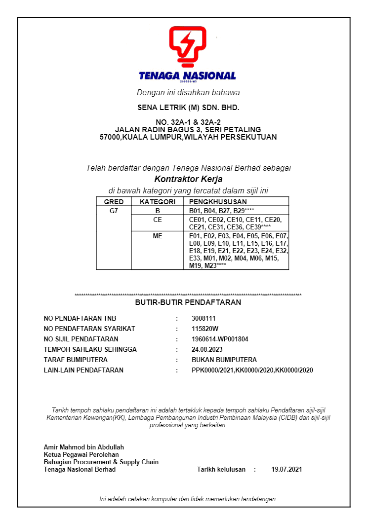 SL TNB Contractor V1 - Aug 20231